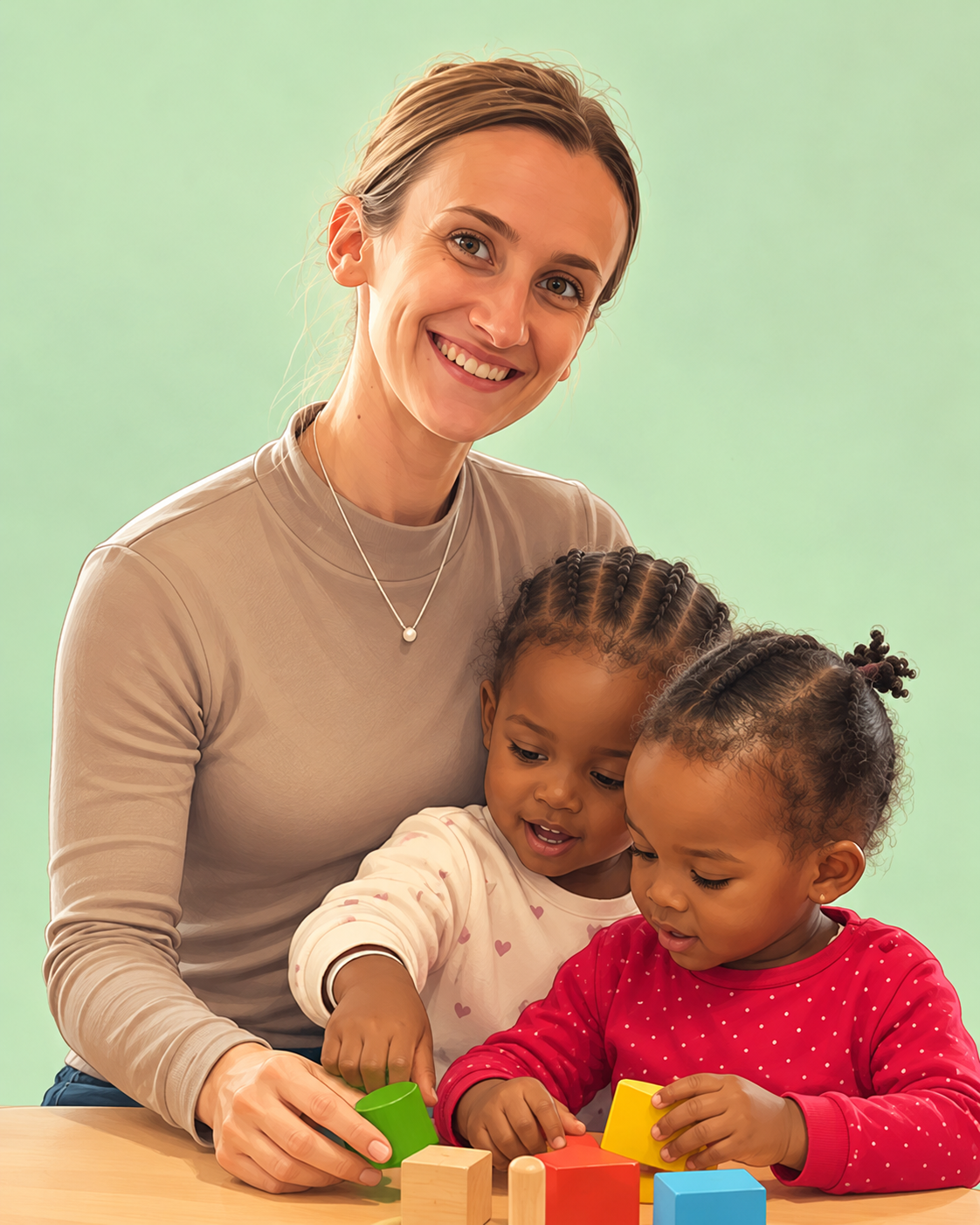 Diana mit den Kindern